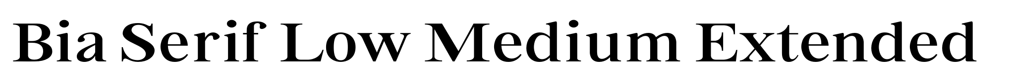 Bia Serif Low Medium Extended image